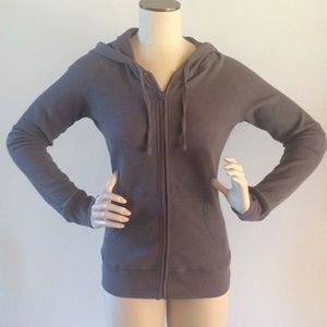 Iris knit zip front hoodie